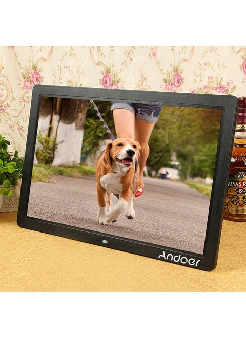 Andoer 17inch LED Digital Photo Frame 1080P High Resolution Electronic Picture Frame MP3 MP4 Video Player Clock Calendar with Remote Control