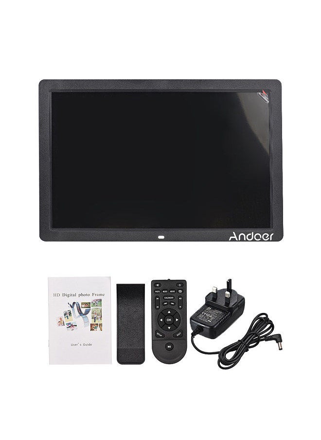 Andoer 17inch LED Digital Photo Frame 1080P High Resolution Electronic Picture Frame MP3 MP4 Video Player Clock Calendar with Remote Control