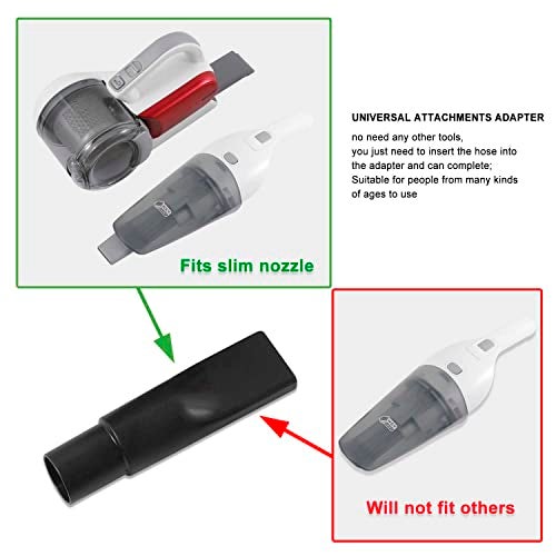 AMTHKNO Attachments for BLACK+DECKER - Extendable Crevice Tool, Accessories Adapter, for Hand Vacuum Models with Slim Nozzle and Extendable Crevice - Fits Caliber (1.47" x 0.5") - Image 4