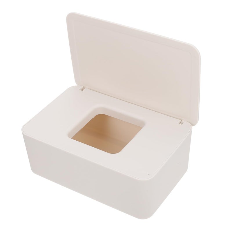White Baby Wet Wipes Storage Box with Lid Dustproof Sealed Tissue Holder for Easy Access and Organization - Image 2