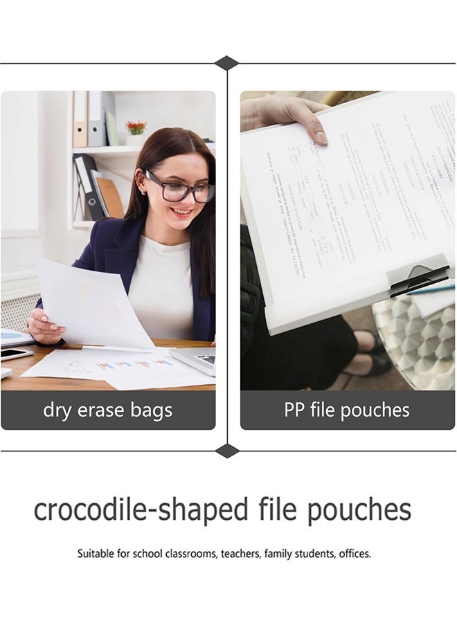 Sweet Life 10Pack Dry Erase Pocket, Rewritable Dry Erase Sleeves for School and Work, Clear workSheet Protectors, 10" x 13.5" Plastic Ticket Holders, 10 Colors Assorted - Image 5