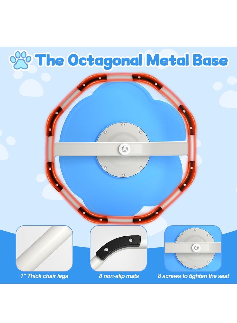 XiuWoo Cat Paw Sensory Spinning Chair for Autistic Kids, Sit and Spin Toys for Age over 3, 360° Sensory Spinning Chair, Sensory Balance Toys, Autism ADHD Chairs, Play Eqpt Relief Motion Sickness for Boys Girls,Light Blue - Image 4