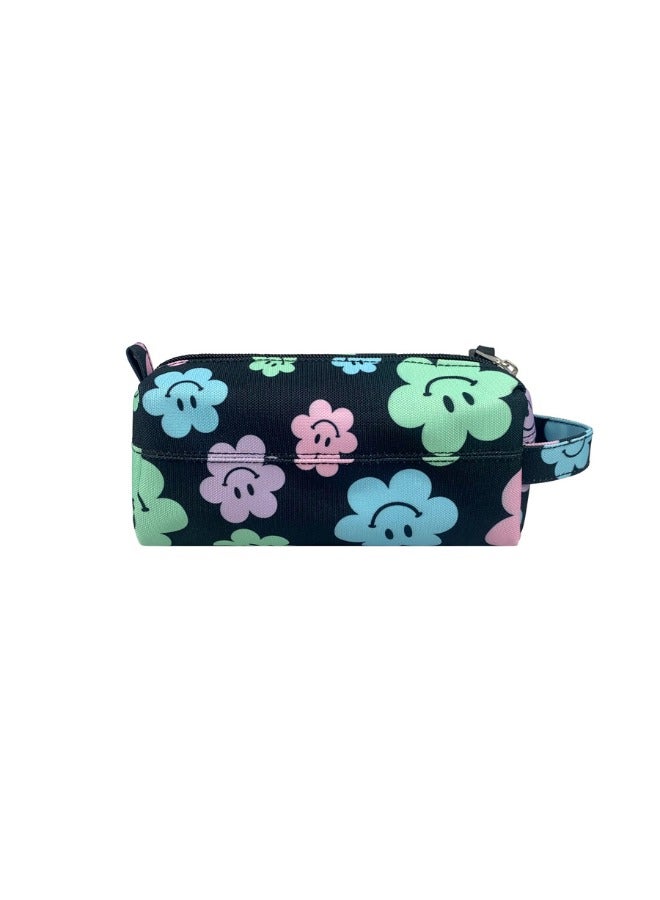 JUST HYPE Original Pencil Pouch - Black Happy Flowers - Image 4