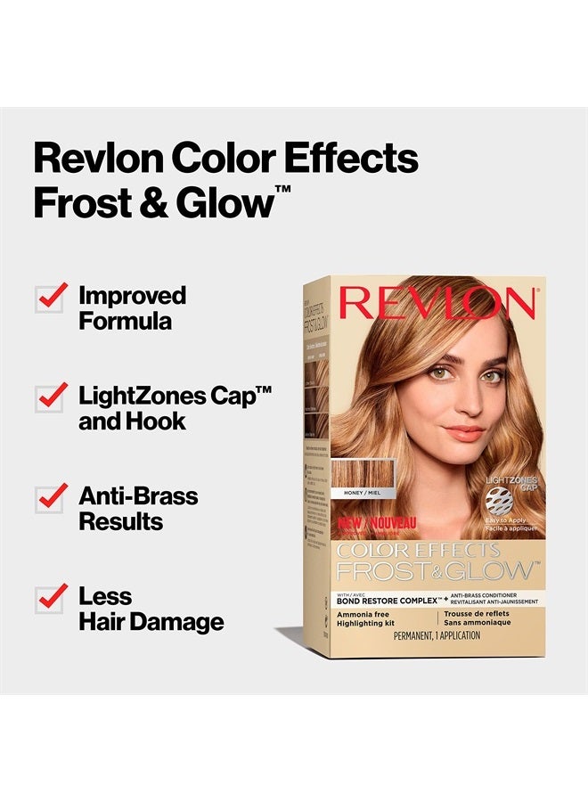 Revlon Permanent Hair Color, Permanent Hair Dye, Color Effects Highlighting Kit, Ammonia Free & Paraben Free, 30 Honey, 8 Oz, (Pack of 1) - Image 2