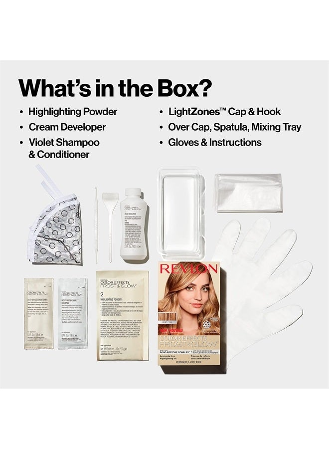 Revlon Permanent Hair Color, Permanent Hair Dye, Color Effects Highlighting Kit, Ammonia Free & Paraben Free, 30 Honey, 8 Oz, (Pack of 1) - Image 4