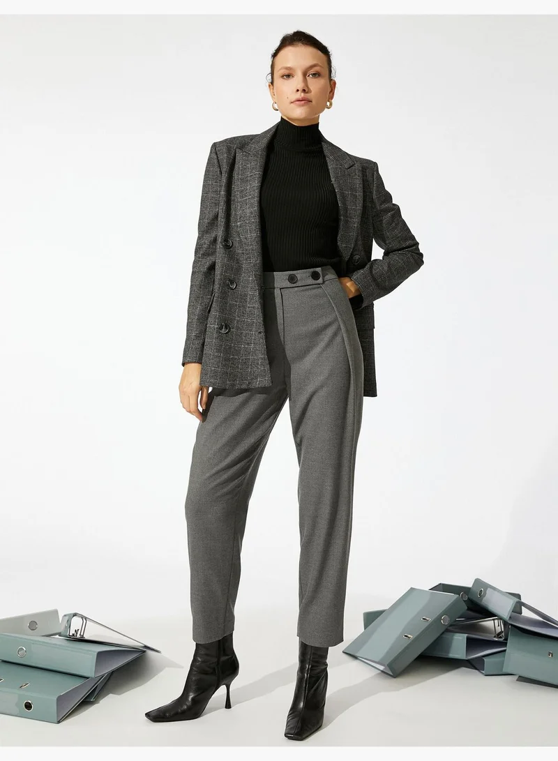 KOTON Pleated Carrot Trousers
