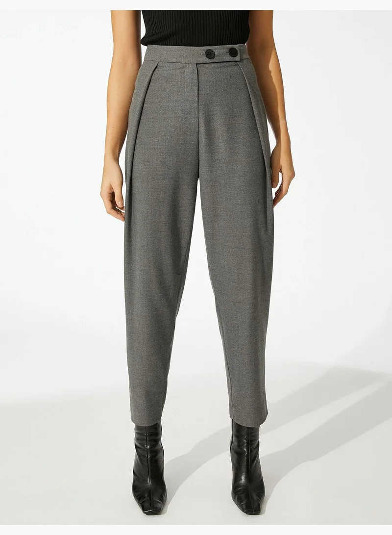 KOTON Pleated Carrot Trousers