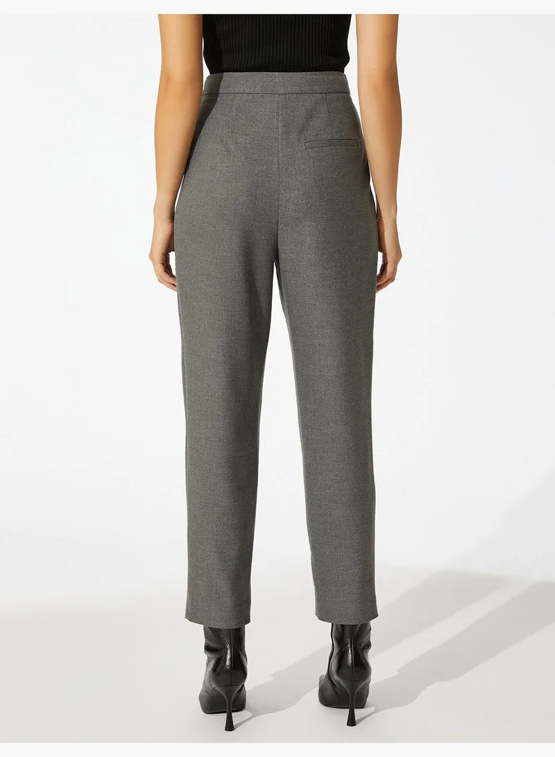 KOTON Pleated Carrot Trousers