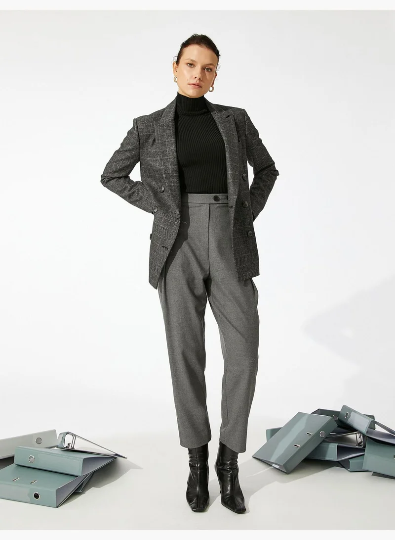 KOTON Pleated Carrot Trousers