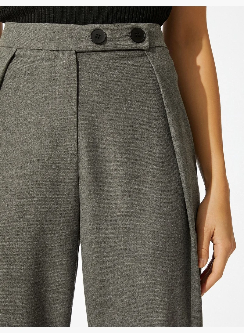 KOTON Pleated Carrot Trousers