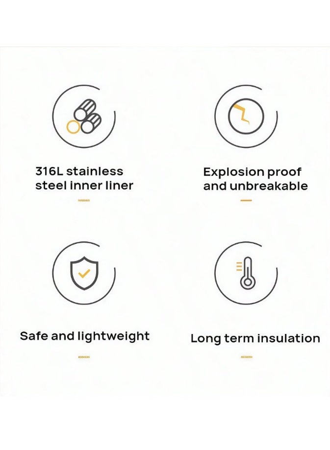 فيليبس ترمس فولاذ 316 سعة 2 لتر,زجاجة سوائل ساخن وبارد 24 ساعة ضد الكسر للبر والسفر والرحلات - Image 3