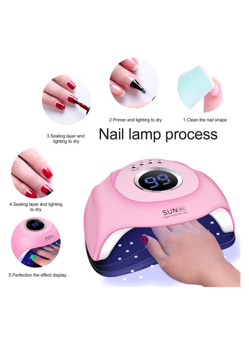 Y&D UV LED Nail Lamp180W Light Dryer for Nails Gel Polish with 45 Lamp Beads 4 Timer Setting LCD Touch Display Screen Auto Sensor Professional  - Image 5