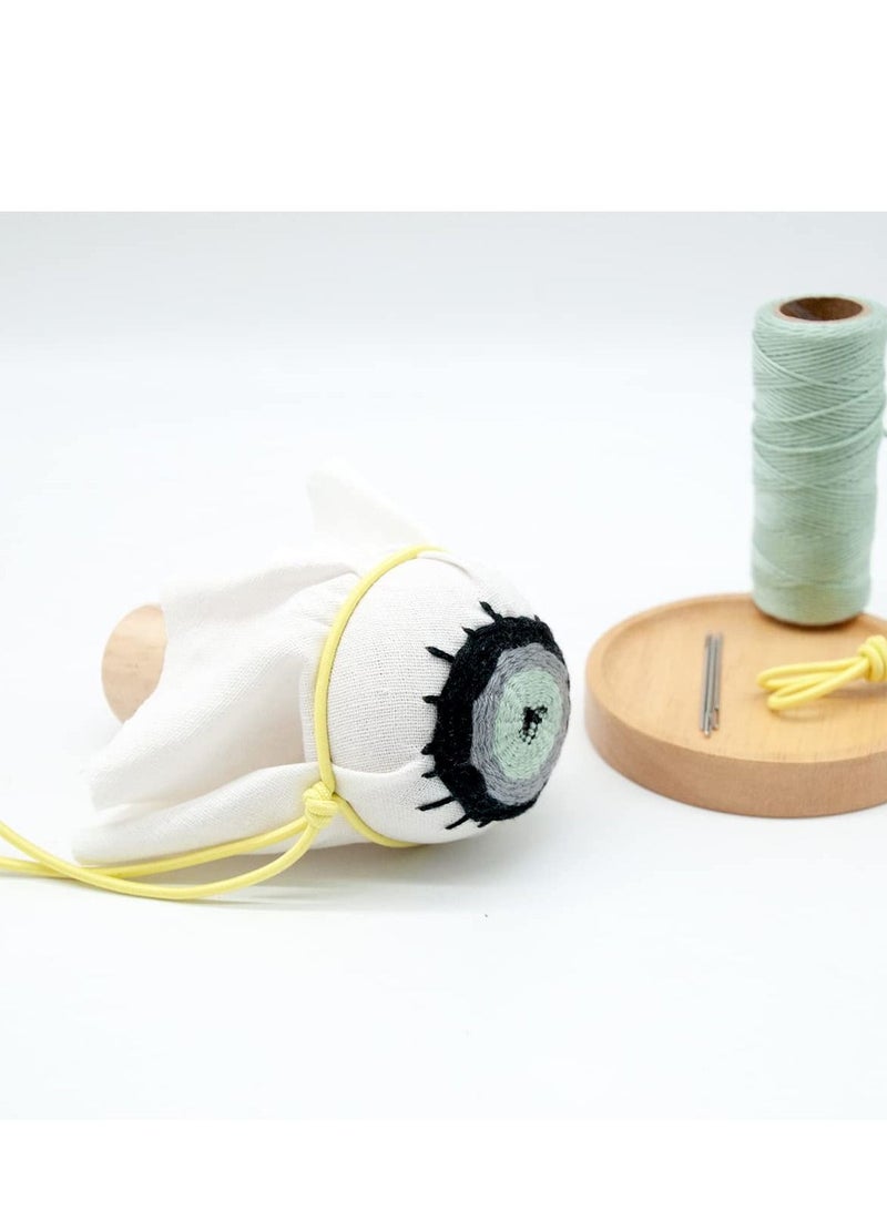 Y&D Sewing Tool Kit, Wooden Repair Make Mending with Needles Set Blunt Bent Tip Tapestry Thread for Socks, Clothes, Home DIY Hand  - Image 3