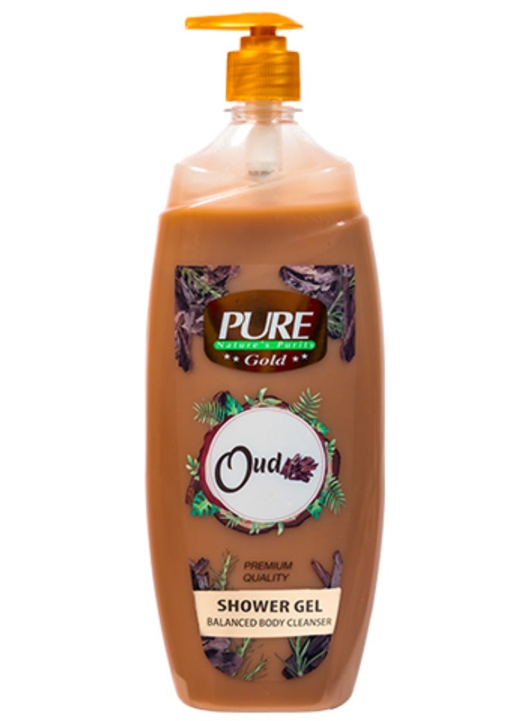 بيور جل استحمام العود منظف متوازن للجسم 1000 جرام