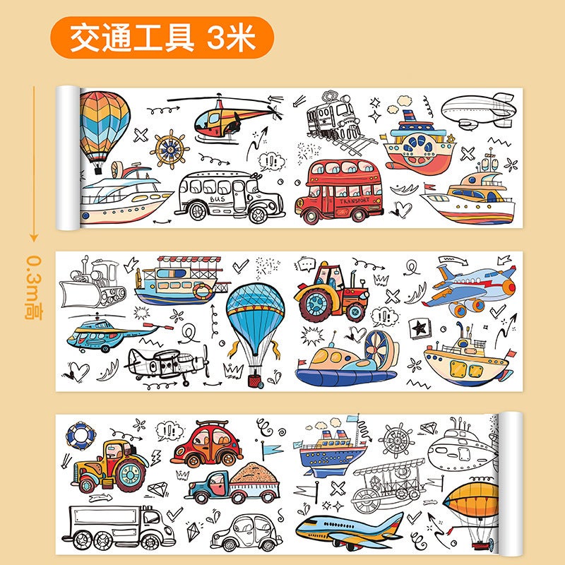 Children'S Doodle Scroll Coloring Painting Large Drawing Paper Kindergarten Baby Toy Drawing Book Coloring Book Drawing Paper - Image 5
