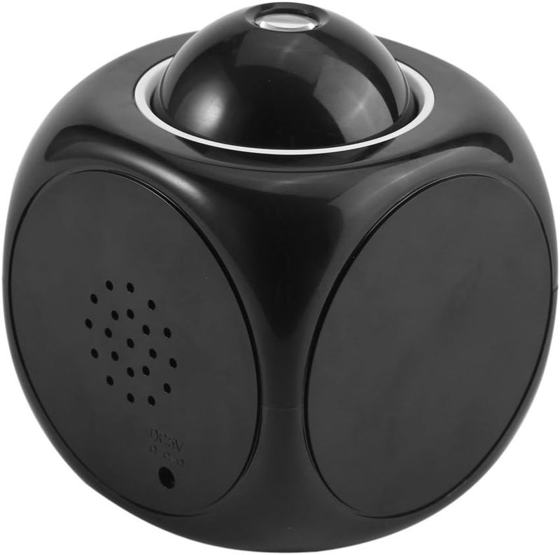 EVGATSAUTO Projection Alarm Clock, Multi-Function Digital LCD Wall Projection Voice Talking Temperature Display LED Alarm Clock for Bedrooms, Black, Approx. 9 * 9 * 10.5cm / 3.5 * 3.5 * 4.1inch - Image 3