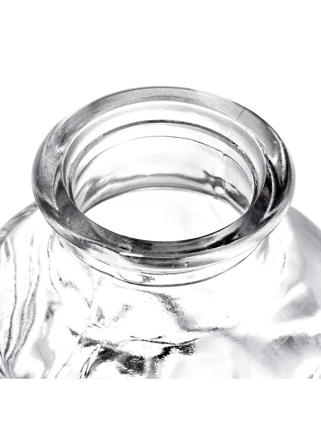 2 PCS Water Carafe Set With Tumbler 17OZ Vintage Bedside Clear Glass Mouthwash Bottle Nightstand Carafe and Glass for Handy Midnight Drink Set for Water Juice Kitchen Bedroom - Image 3