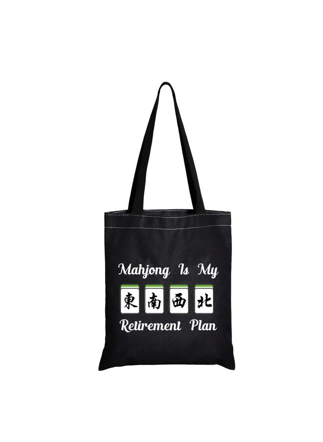 JXGZSO Novelty Mahjong Retirement Plan Bag Mahjong Lover Gift Mahjong Is My Retirement Plan Board Game Gift Lucky Mahjong Player (Mahjong My Retirement Plan Shopping Bag)  - Image 2