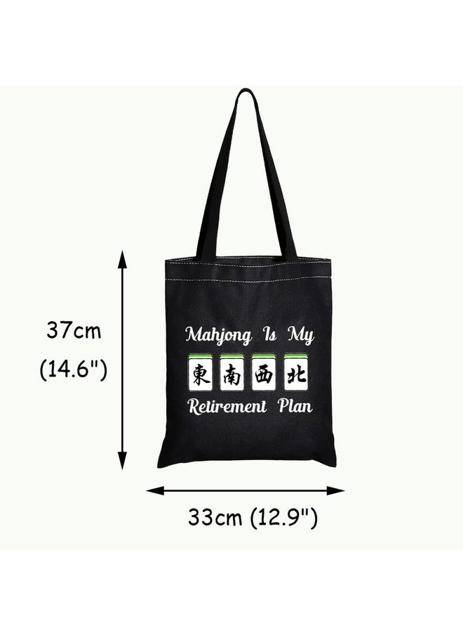 JXGZSO Novelty Mahjong Retirement Plan Bag Mahjong Lover Gift Mahjong Is My Retirement Plan Board Game Gift Lucky Mahjong Player (Mahjong My Retirement Plan Shopping Bag)  - Image 3