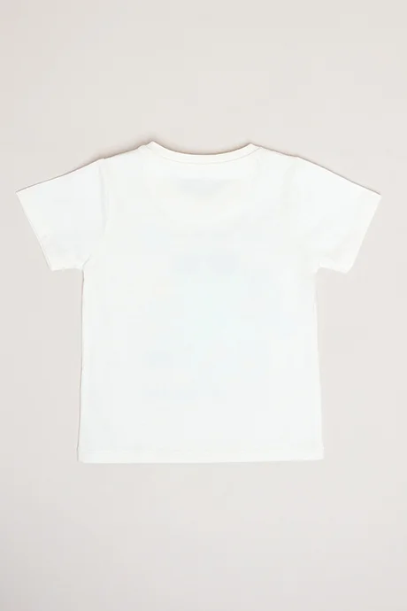 R&B Printed T-Shirt with Crew Neck and Short Sleeves