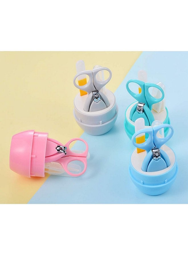 مجموعة العناية بأظافر الأطفال بغطاء شفاف من سونارين، مجموعة العناية بالأطفال 4 في 1، مع مقص أظافر للأطفال ومقص ومبرد أظافر وملقط، مجموعة العناية بأظافر الأطفال حديثي الولادة أو الرضع أو الأطفال الصغار (رمادي) - Image 2