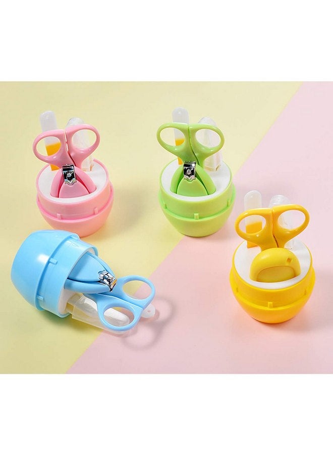 مجموعة العناية بأظافر الأطفال بغطاء شفاف من سونارين، مجموعة العناية بالأطفال 4 في 1، مع مقص أظافر للأطفال ومقص ومبرد أظافر وملقط، مجموعة العناية بأظافر الأطفال حديثي الولادة أو الرضع أو الأطفال الصغار (رمادي) - Image 3