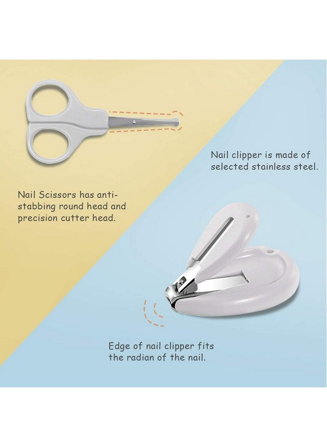 مجموعة العناية بأظافر الأطفال بغطاء شفاف من سونارين، مجموعة العناية بالأطفال 4 في 1، مع مقص أظافر للأطفال ومقص ومبرد أظافر وملقط، مجموعة العناية بأظافر الأطفال حديثي الولادة أو الرضع أو الأطفال الصغار (رمادي) - Image 4