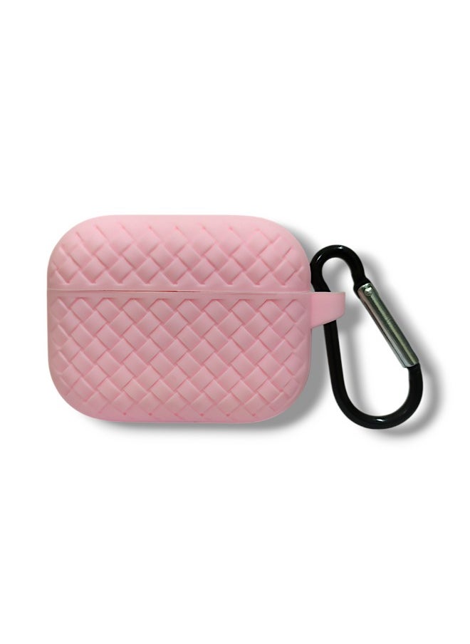 Generic - AirPods Pro 2 Silicone Case with Stylish Ribbed Design - Pink - Image 1