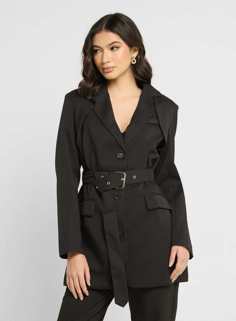 ELLA Blazer With Belt Detail  - Image 1