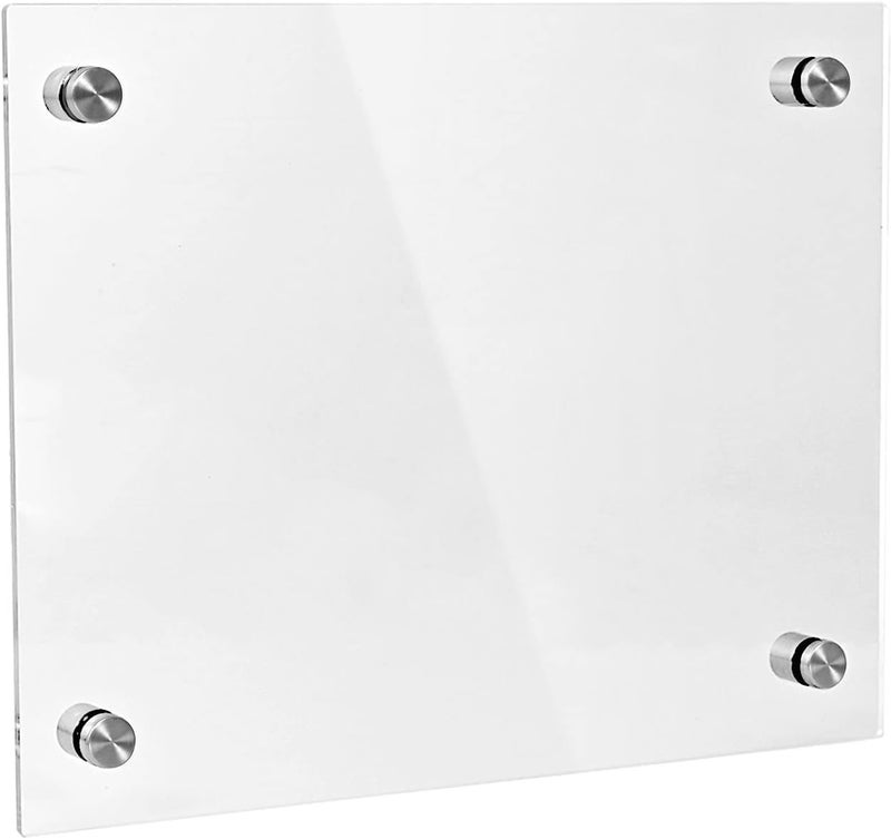 iCAGY Clear Acrylic Dry Erase Board for Wall - Small Wall-Mounted Whiteboard for Office Home and Kids - Sleek Design, Easy Installation, Rounded Corner, 12" x 16", Clear - Image 1