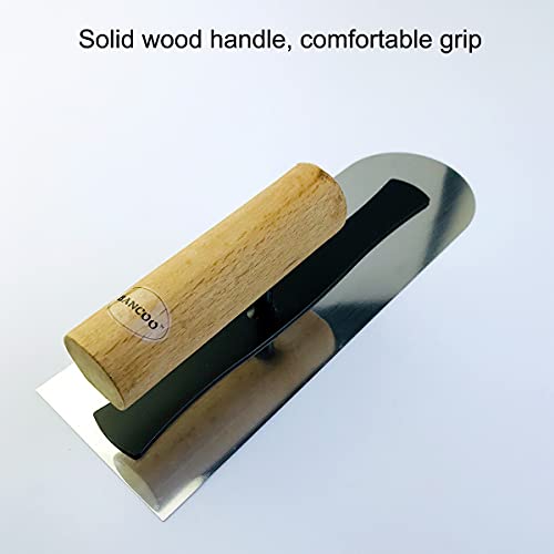 BANCOO Stainless Steel Trowel Concrete Tool Round, Concrete Tools, Super Elastic Plane Polishing Trowel, Ultra-thin Professional Trowel, Texture Coating & Art Coating Finishing Knife - Image 5