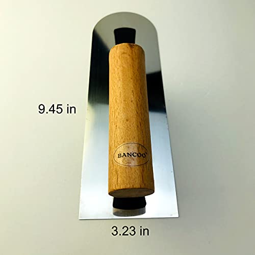 BANCOO Stainless Steel Trowel Concrete Tool Round, Concrete Tools, Super Elastic Plane Polishing Trowel, Ultra-thin Professional Trowel, Texture Coating & Art Coating Finishing Knife - Image 2