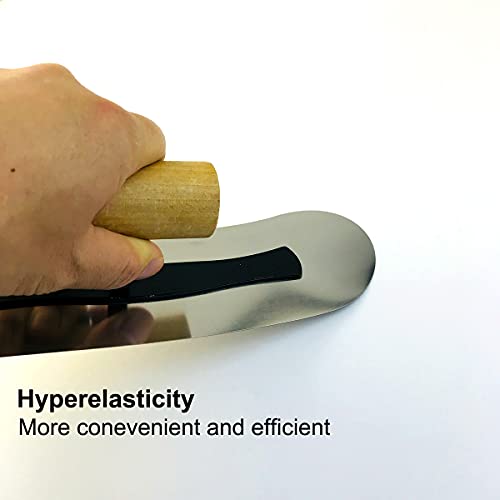 BANCOO Stainless Steel Trowel Concrete Tool Round, Concrete Tools, Super Elastic Plane Polishing Trowel, Ultra-thin Professional Trowel, Texture Coating & Art Coating Finishing Knife - Image 3