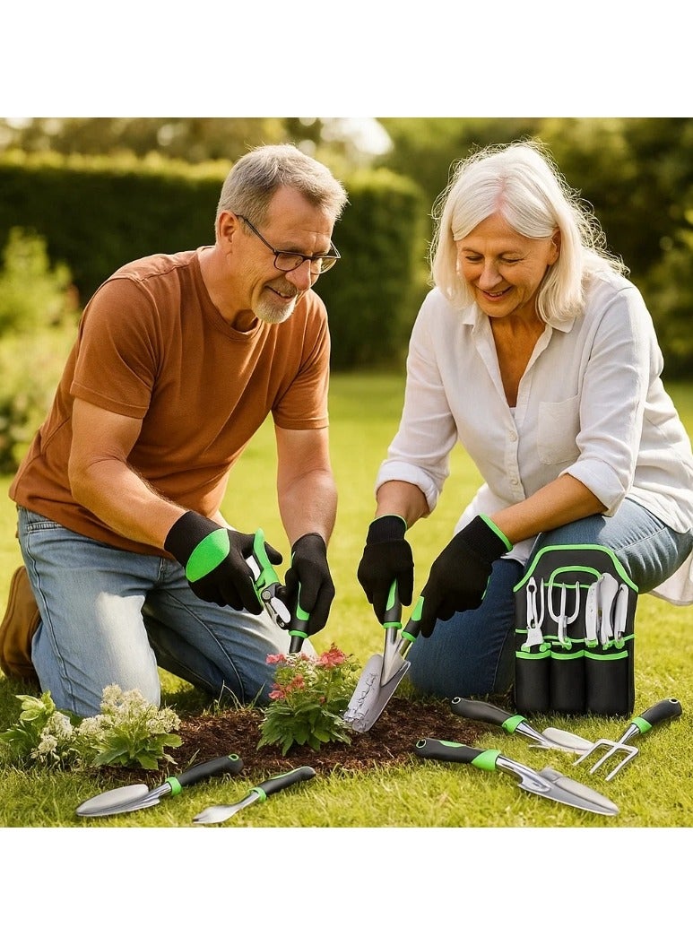 LINGWEI Gardening Tool Set 9 Pieces Aluminium Alloy Garden Tools Kit - Image 2