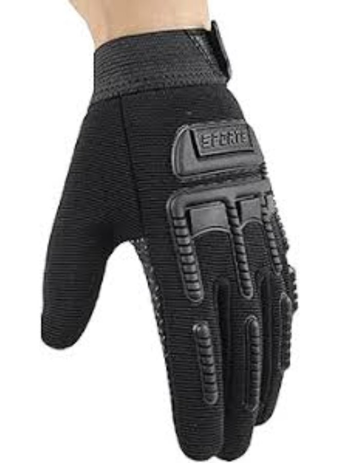 Imported full-finger grip gloves with strong knuckle protection. Breathable, anti-slip design for better control while riding. Suitable for motorcycles and scooters. - Image 3