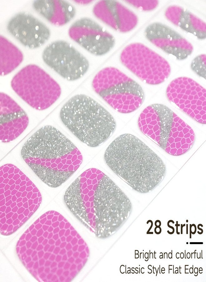 DUKASOU Semi Cured Gel Nail Strips, 28pcs Gel Nail Stickers, Solid Color - Image 3