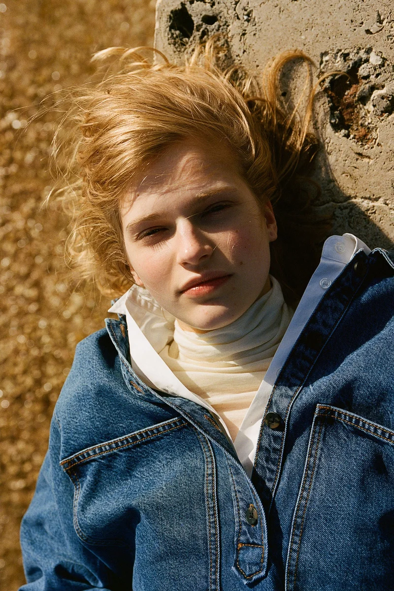 H&M Long denim shirt