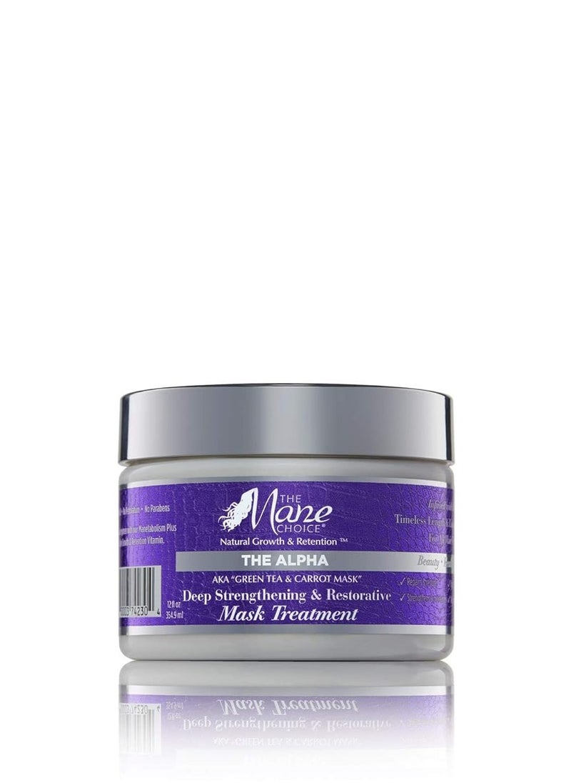 THE MANE CHOICE - THE MANE CHOICE Green Tea & Carrot Deep Strengthening & Restorative Mask Treatment(8 Ounces / 230 Milliliters) - Hair Mask Infused With Vitamins, Nutrients & Biotin for Stronger Hair - Image 1
