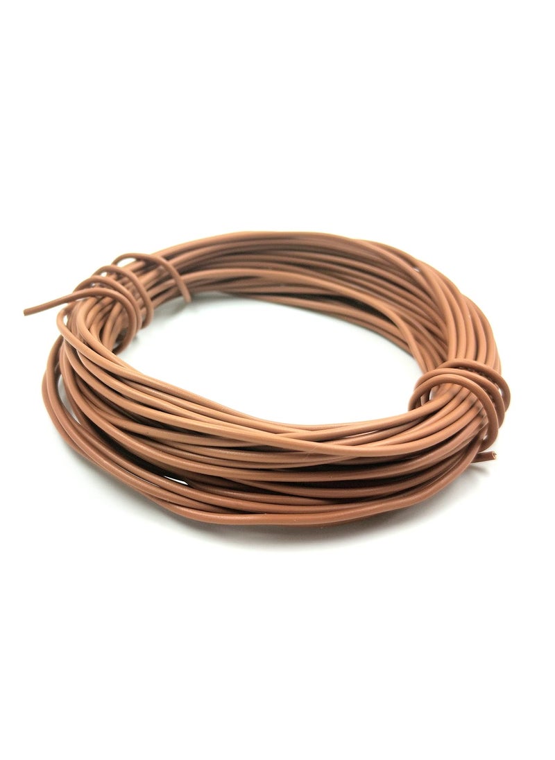 Invento INVENTO 20mtr 20 AWG 05 sqmm 15A Tinned Copper PVC Wire Flexible Brown Cable 17mm Dia High Temperature for DIY  - Image 4