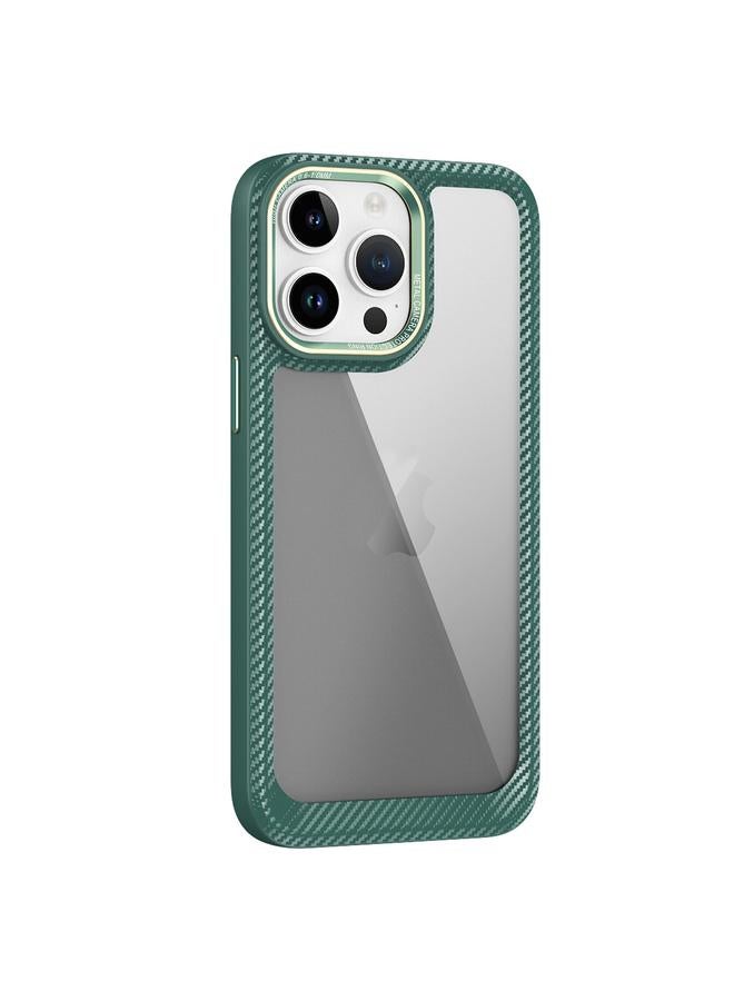 S-TOP Case For iPhone 14 Pro Max Carbon Fiber Transparent Back Panel Phone Case - Image 1