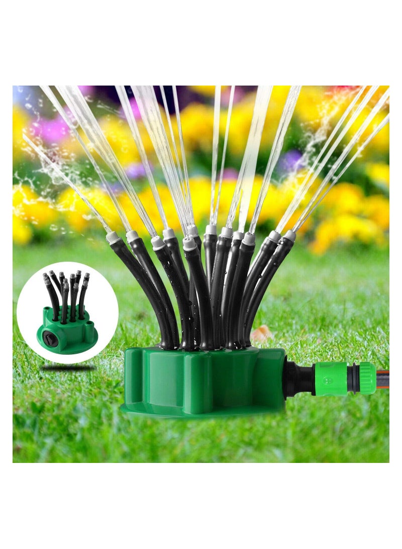 SYOSI Garden Sprinkler, 12 Hose Head Garden Plants Vegetable 360° Adjustable Watering Sprinkler Multi-use Lawn Irrigation System Adjustable Rotation Lawn Sprinkler for Outdoor Yard - Image 3