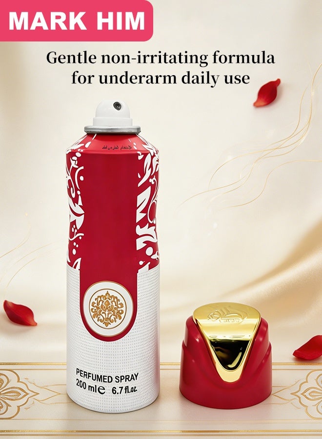 MARK HIM 3-in-1 Arabian Fragrance Layering Gift Set for Women, Ideal Gift for Birthday Holiday Anniversary, Body Perfumed Spray, Hair Mist & Eau de Parfum Kit - Image 4
