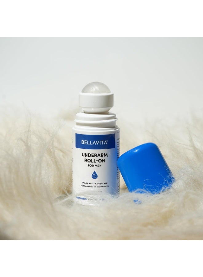 Bella Vita Organic BELLAVITA Deo White Natural Underarm Roll On Deodorant for Men |Control Odour|Alcohol-Free| Antiperspirant for Long Lasting Freshness, 50ml - Image 3