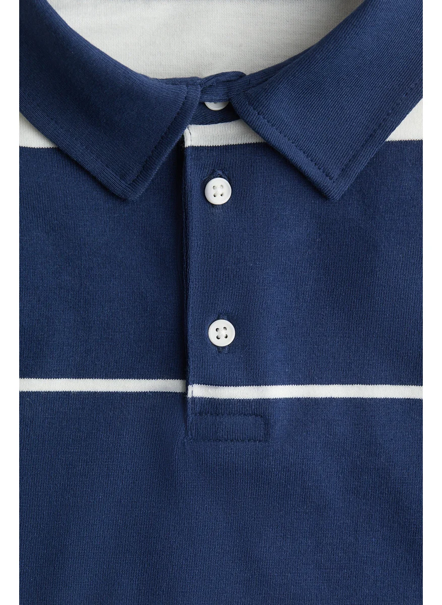 H&M Cotton Jersey Rugby Shirt