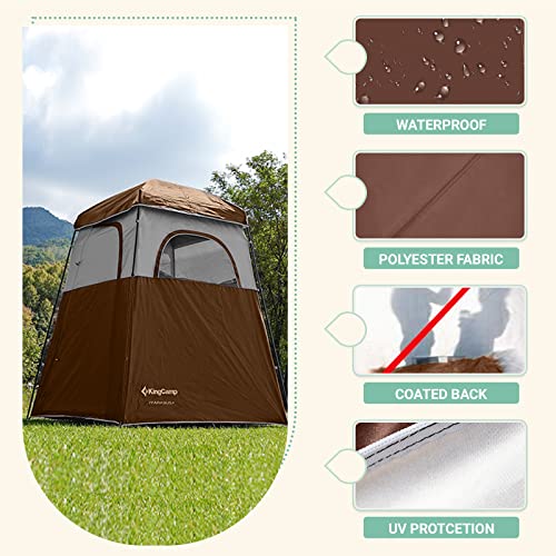 KingCamp Camping Shower Tent with Shower Bag Privacy Shelter Changing Room 1 Room Toilet Tent - Image 4