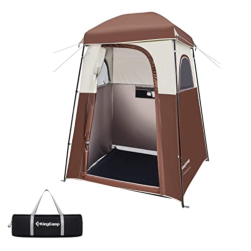 KingCamp Camping Shower Tent with Shower Bag Privacy Shelter Changing Room 1 Room Toilet Tent - Image 1