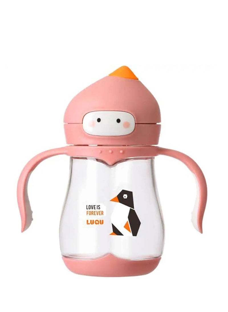 Luqu Straw Cup Tritan 240ml Pink