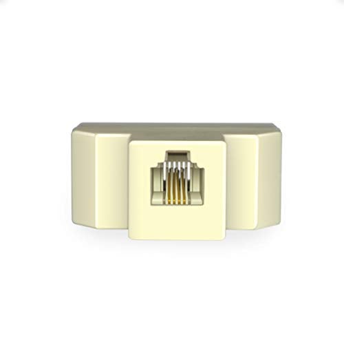 NECABLES 2Pack Phone Splitter 3 Way Telephone Adapter RJ11 6P4C 1 Female to 3 Females for Landline and Fax Ivory - Image 3