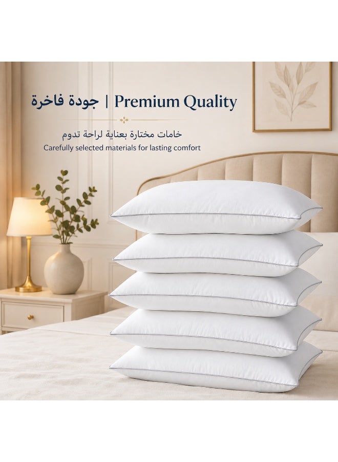 Set of 5 Premium Microfiber Pillows, 50×70 cm – 1100 g - Image 1