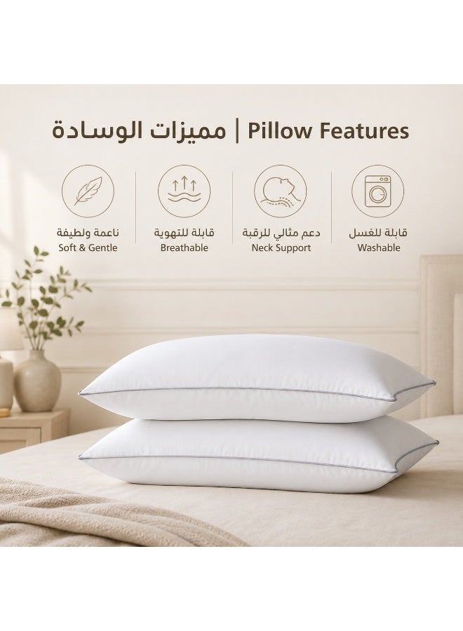 Set of 5 Premium Microfiber Pillows, 50×70 cm – 1100 g - Image 3